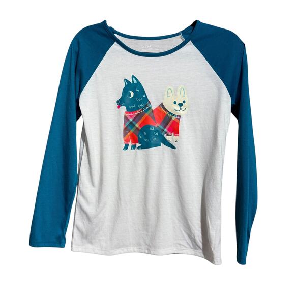 NWT Cat & Jack baseball style dog pajama top only Kids XL 14 - Picture 1 of 5
